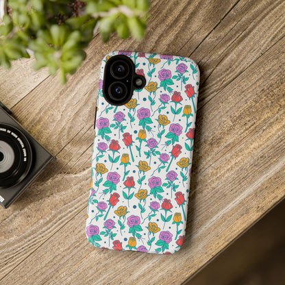 Floral Garden Tough Phone Case — Colorful Rose Pattern