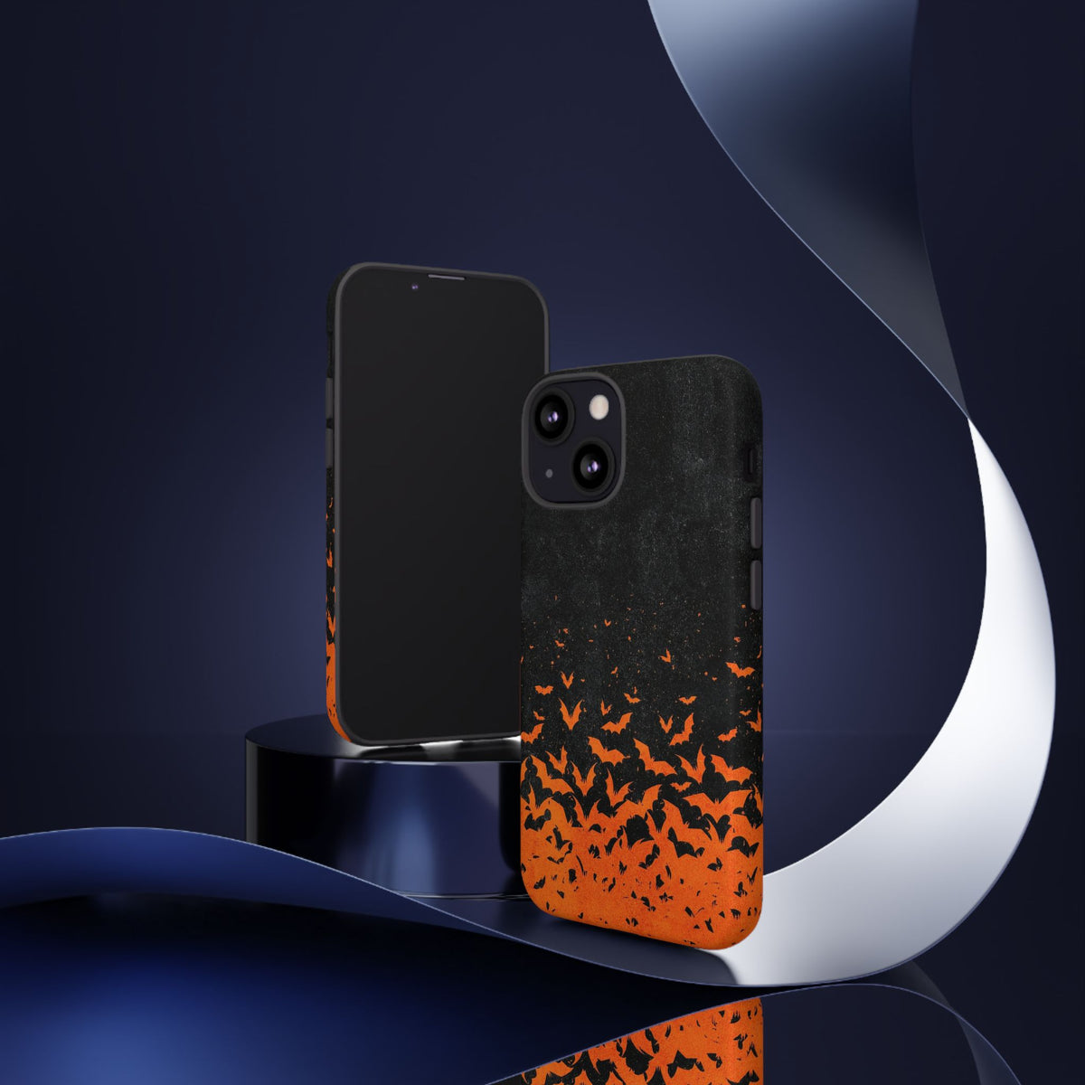 Halloween Orange Bat Swarm Phone Case — Tough Protective iPhone Cover