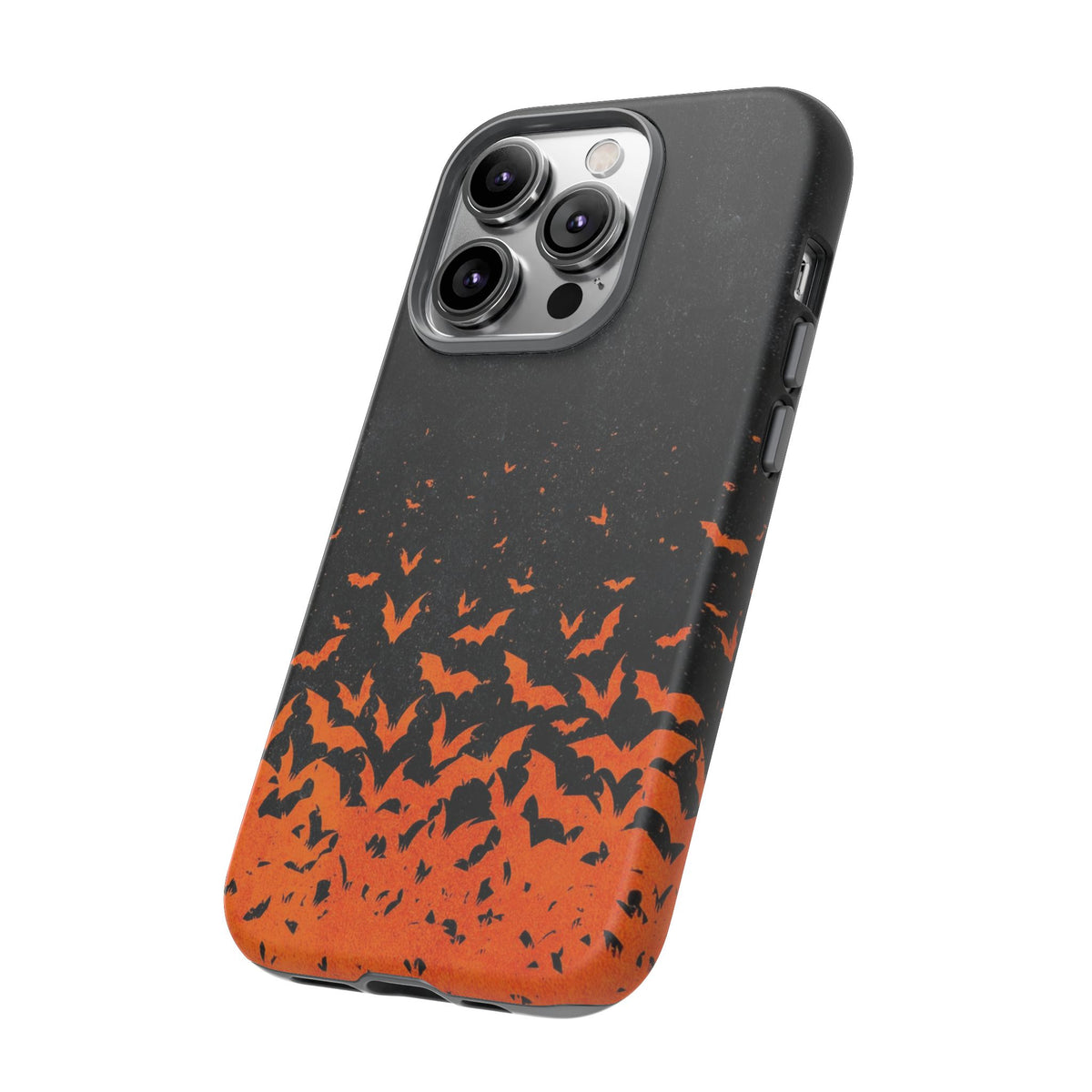 Halloween Orange Bat Swarm Phone Case — Tough Protective iPhone Cover