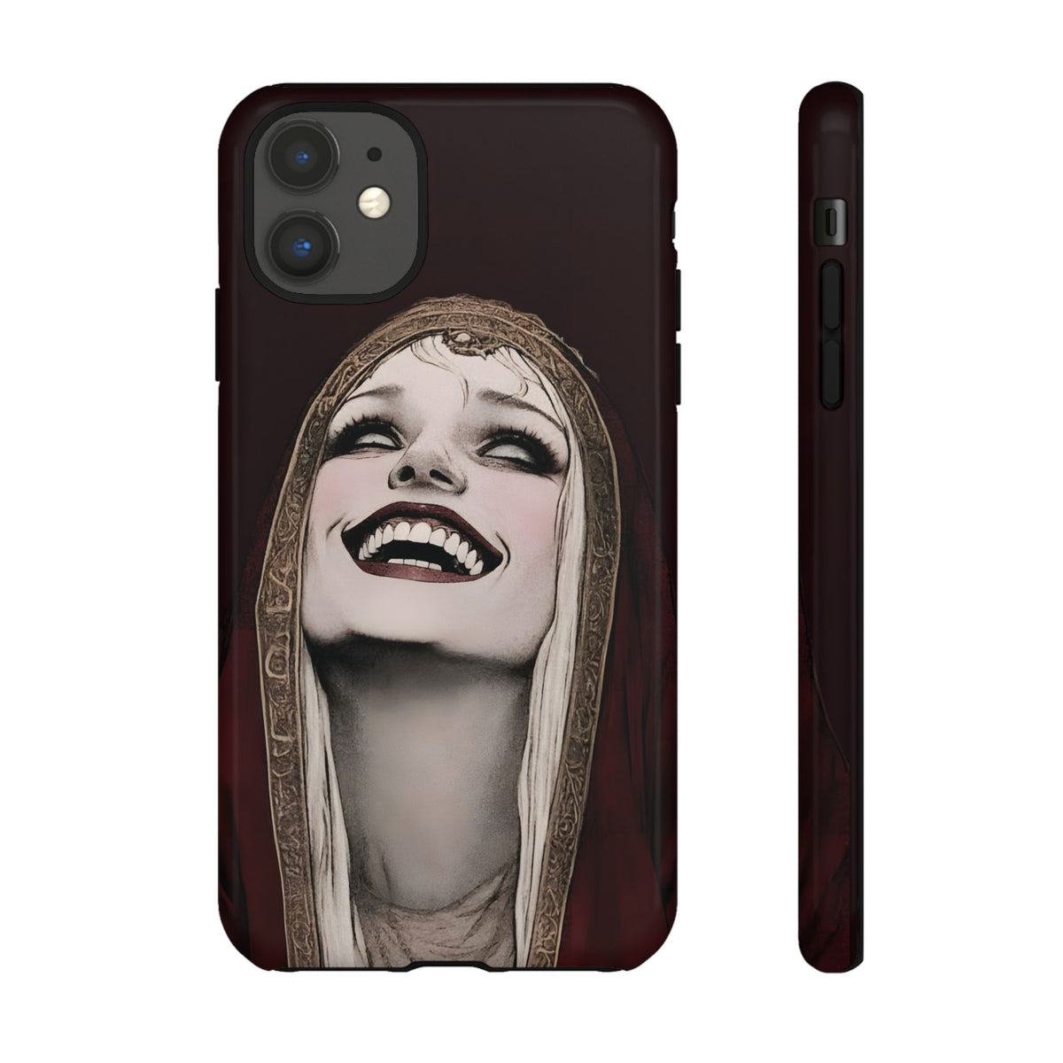 Phone Case — Gothic Laughing Nun Dark Art Protective Cover