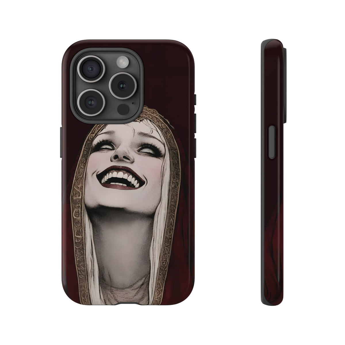 Phone Case — Gothic Laughing Nun Dark Art Protective Cover