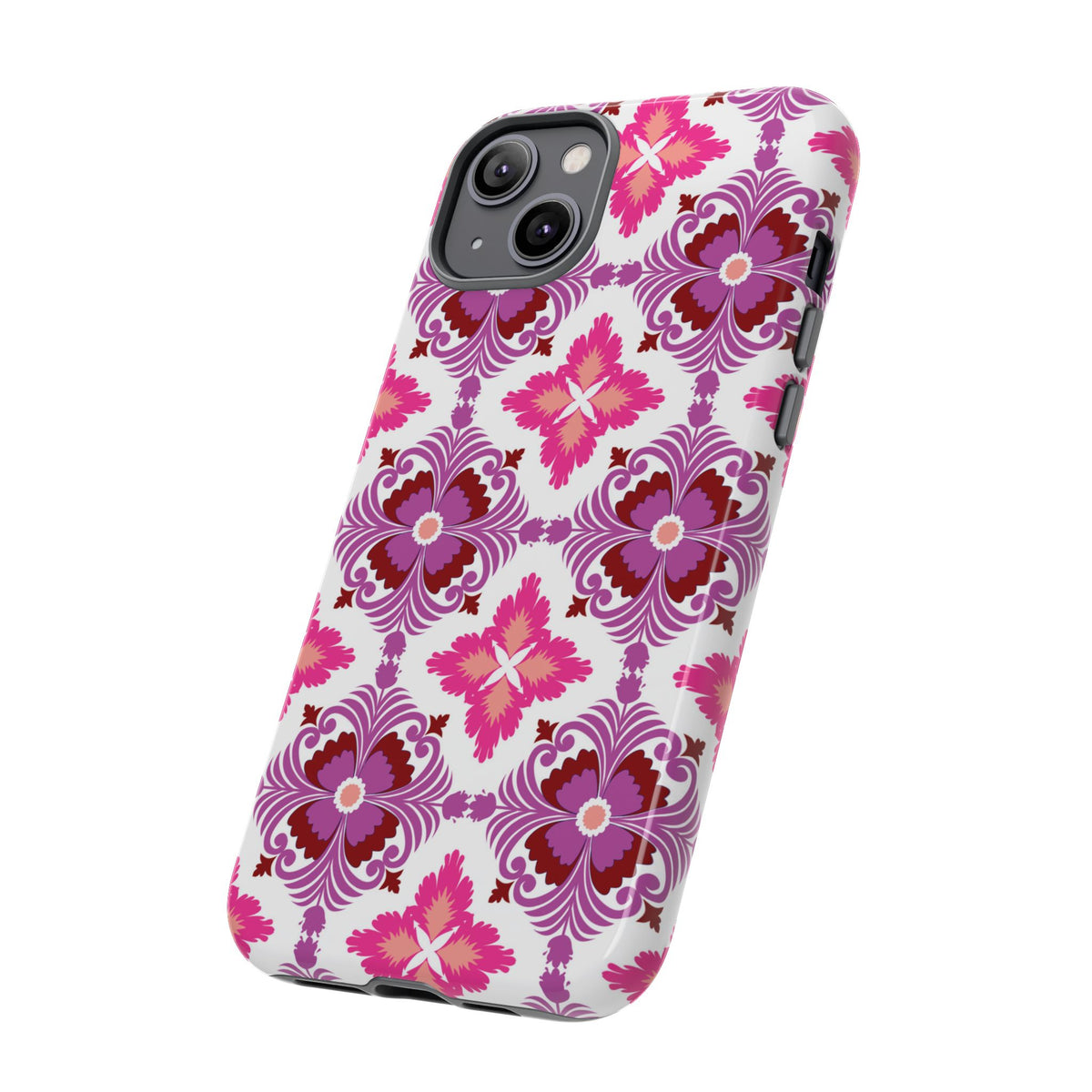 Pink Tile Floral Phone Case