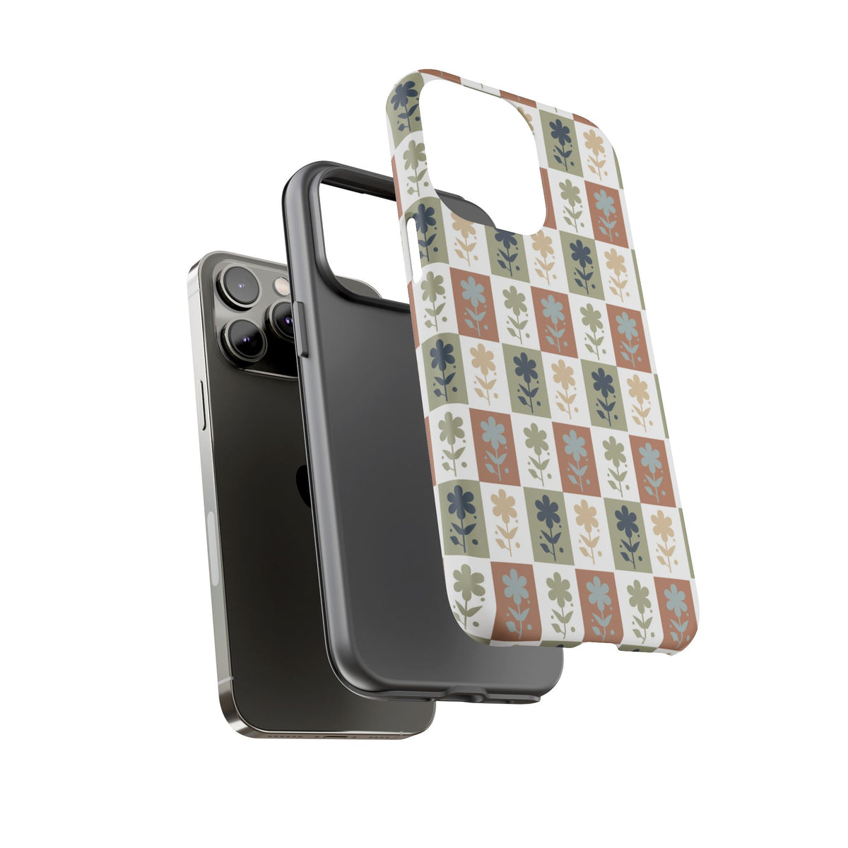 Floral Patchwork Tough Case — Retro Boho Phone Cover