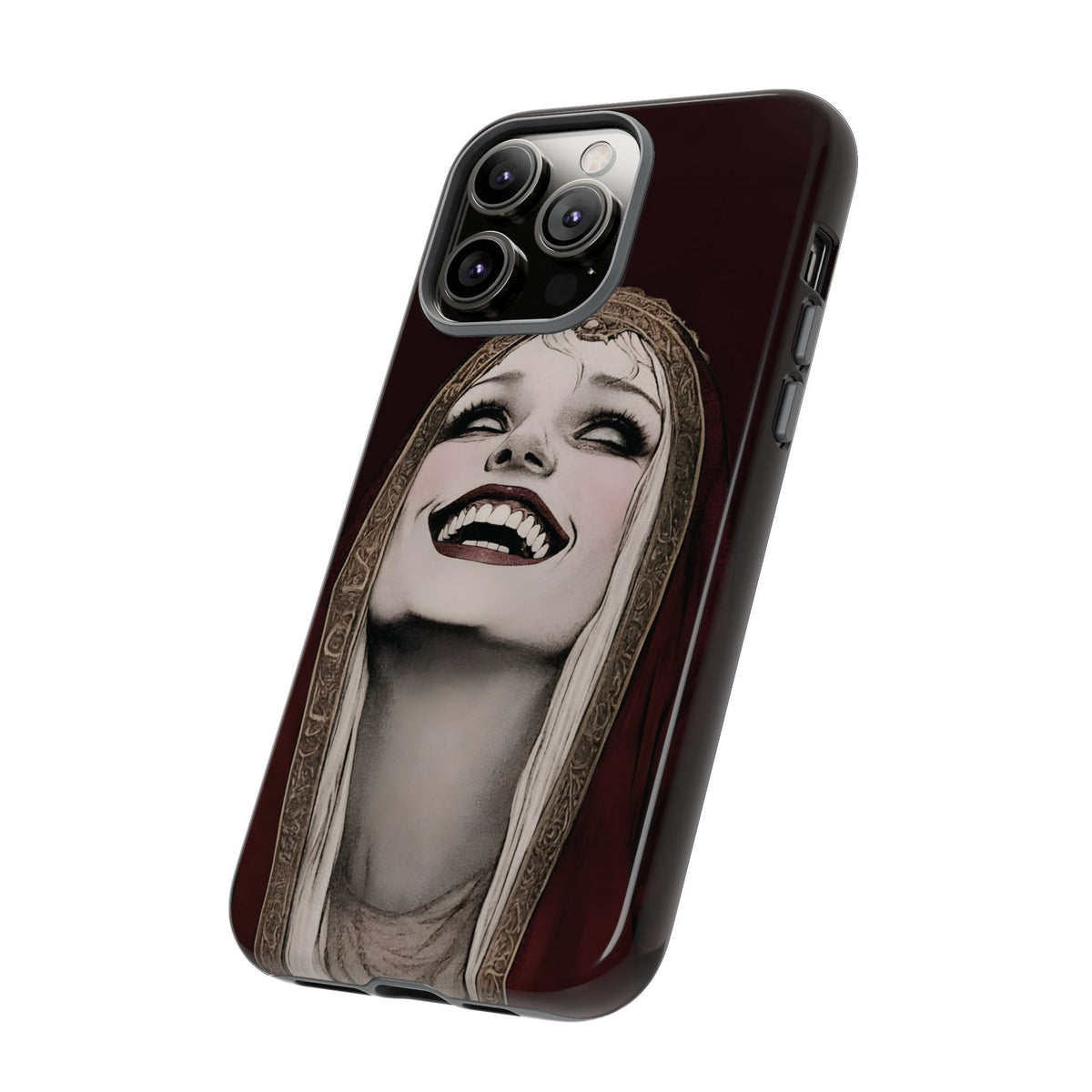 Phone Case — Gothic Laughing Nun Dark Art Protective Cover