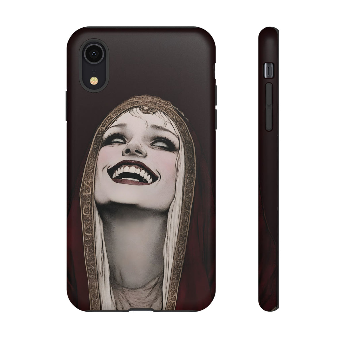 Phone Case — Gothic Laughing Nun Dark Art Protective Cover