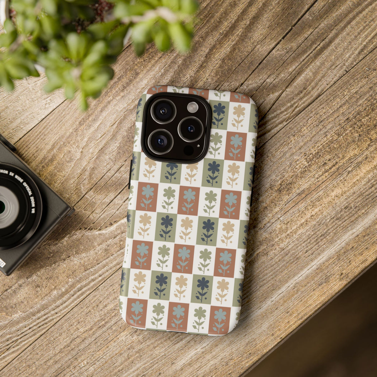 Floral Patchwork Tough Case — Retro Boho Phone Cover