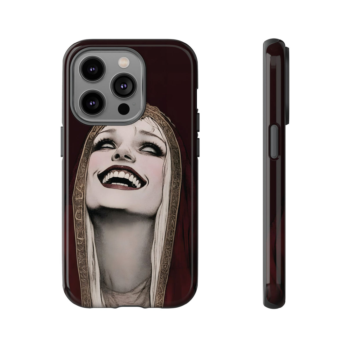 Phone Case — Gothic Laughing Nun Dark Art Protective Cover