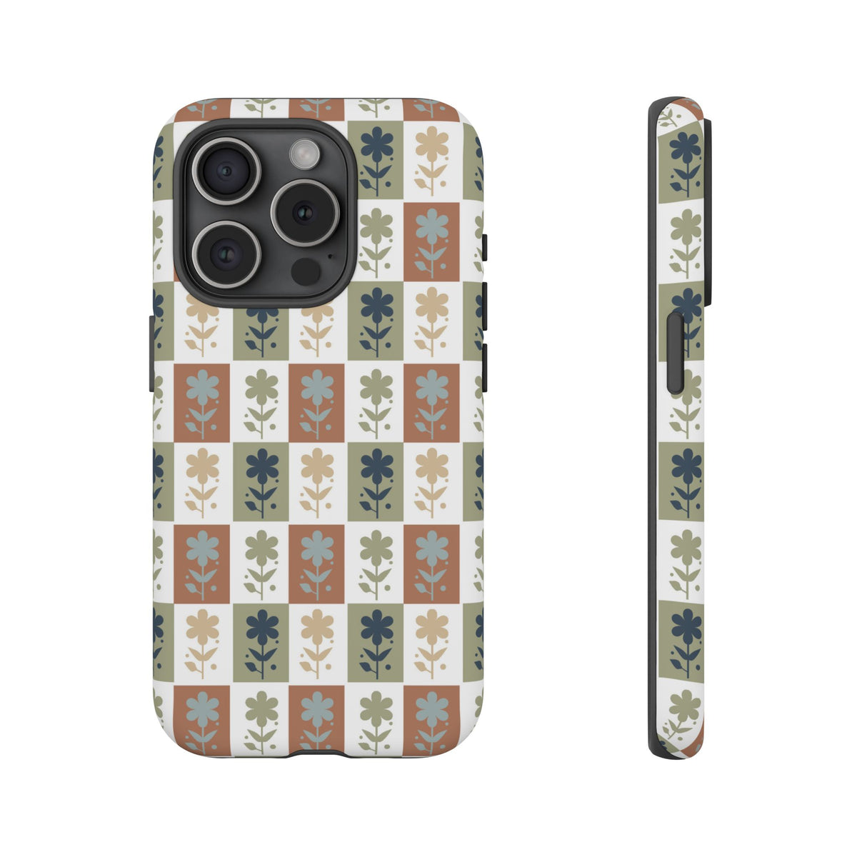 Floral Patchwork Tough Case — Retro Boho Phone Cover