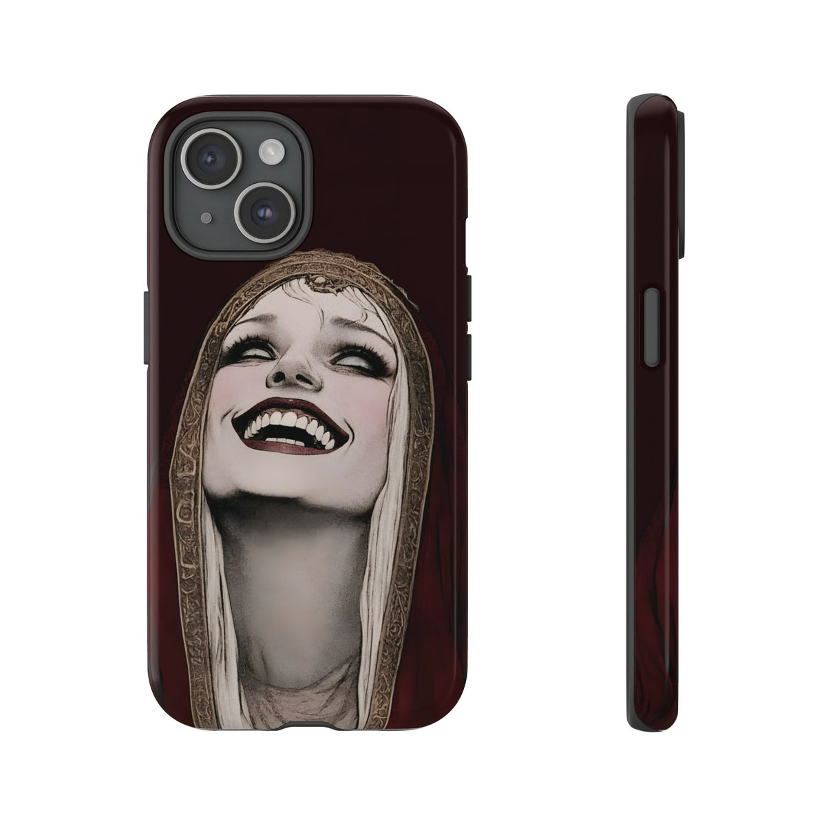 Phone Case — Gothic Laughing Nun Dark Art Protective Cover