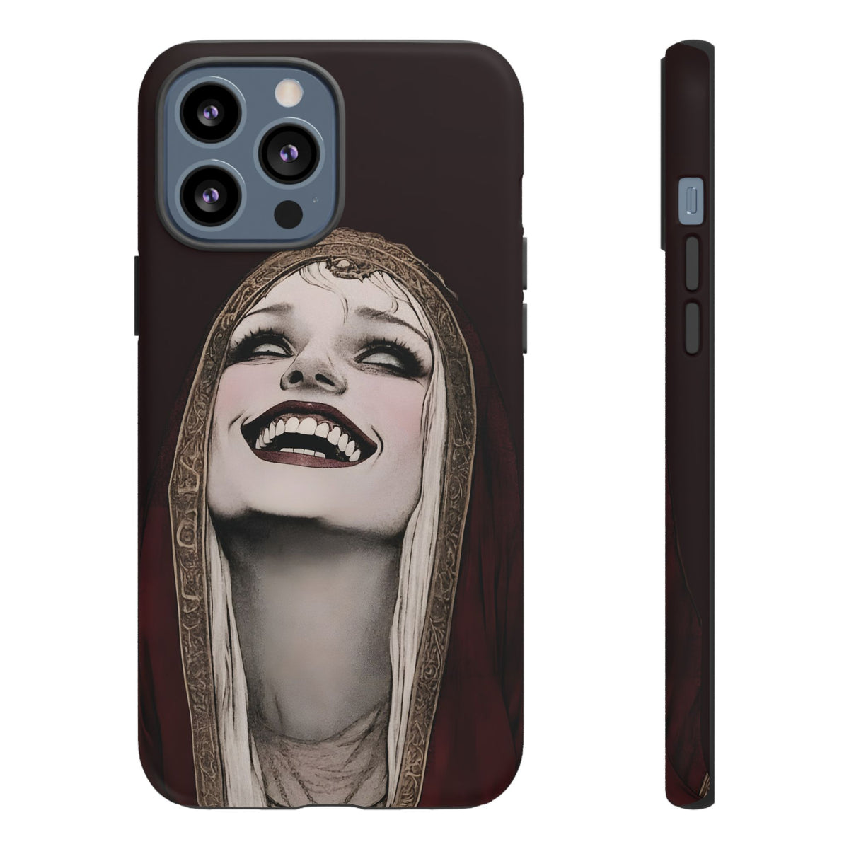 Phone Case — Gothic Laughing Nun Dark Art Protective Cover