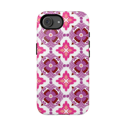 Pink Tile Floral Phone Case