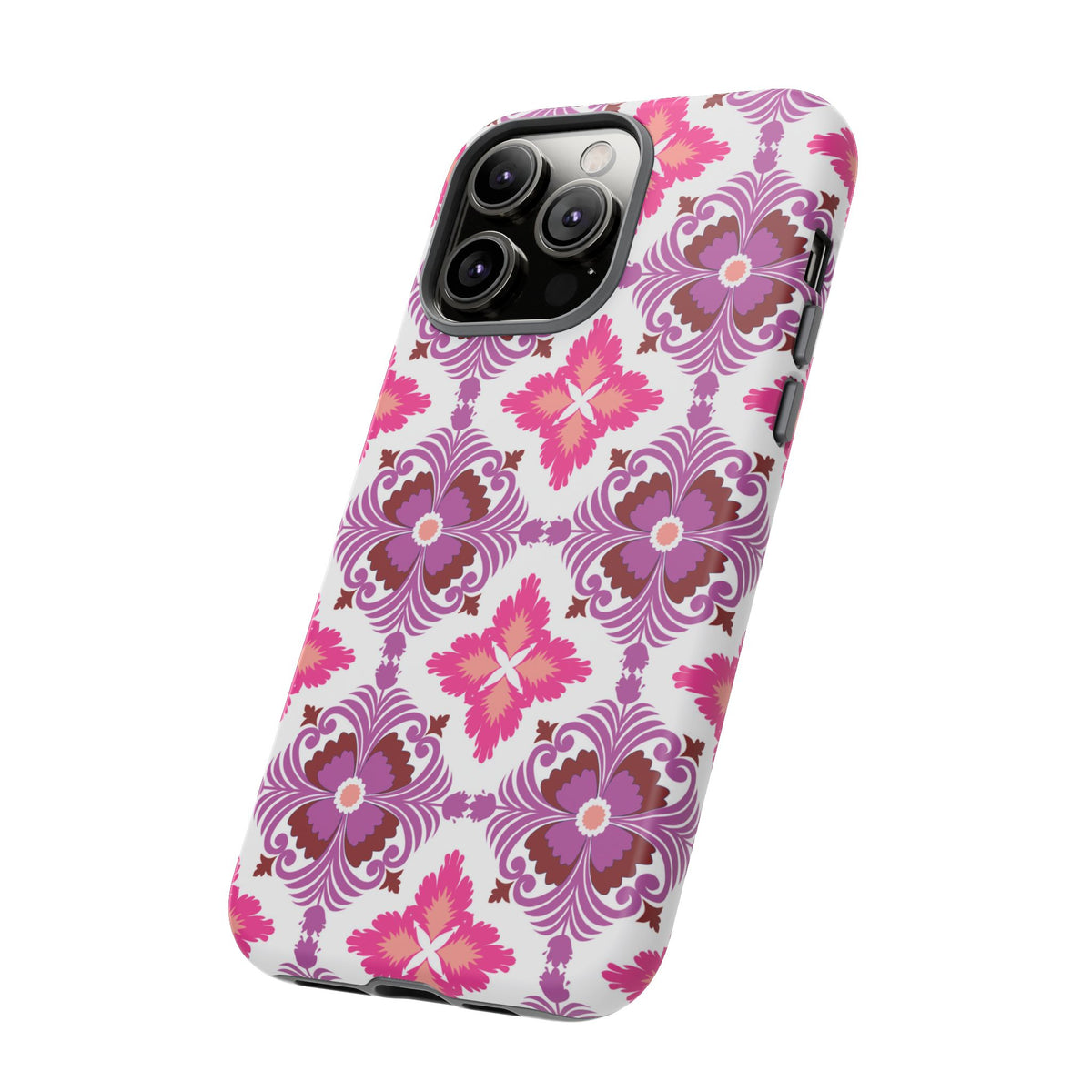 Pink Tile Floral Phone Case