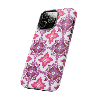 Pink Tile Floral Phone Case