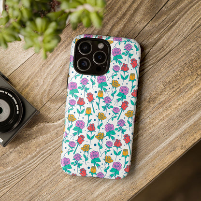 Floral Garden Tough Phone Case — Colorful Rose Pattern