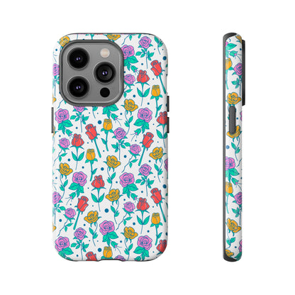 Floral Garden Tough Phone Case — Colorful Rose Pattern