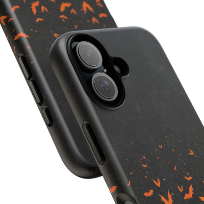 Halloween Orange Bat Swarm Phone Case — Tough Protective iPhone Cover