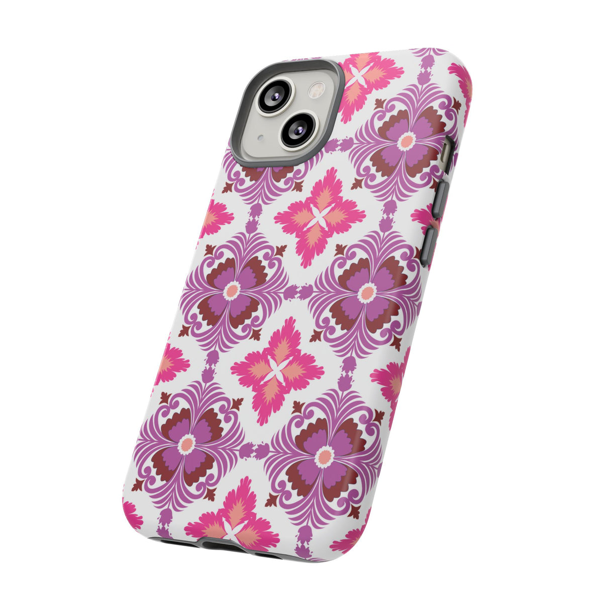Pink Tile Floral Phone Case