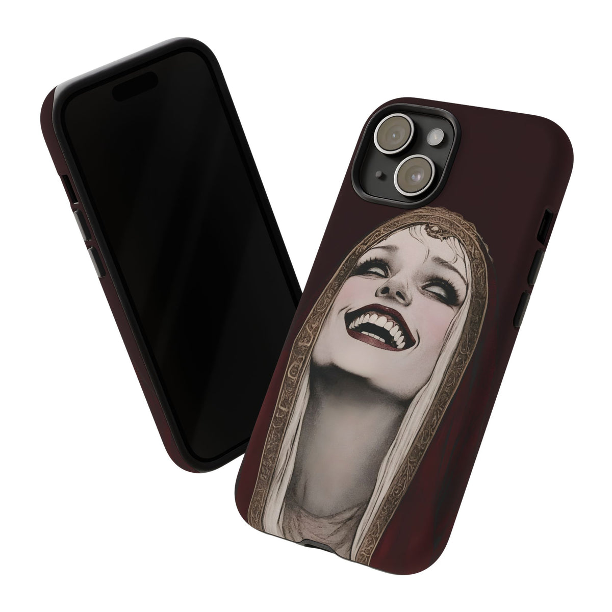 Phone Case — Gothic Laughing Nun Dark Art Protective Cover