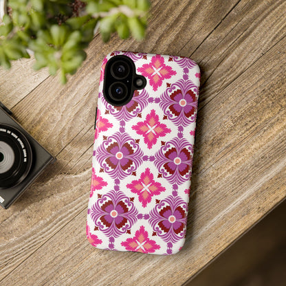 Pink Tile Floral Phone Case
