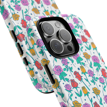 Floral Garden Tough Phone Case — Colorful Rose Pattern