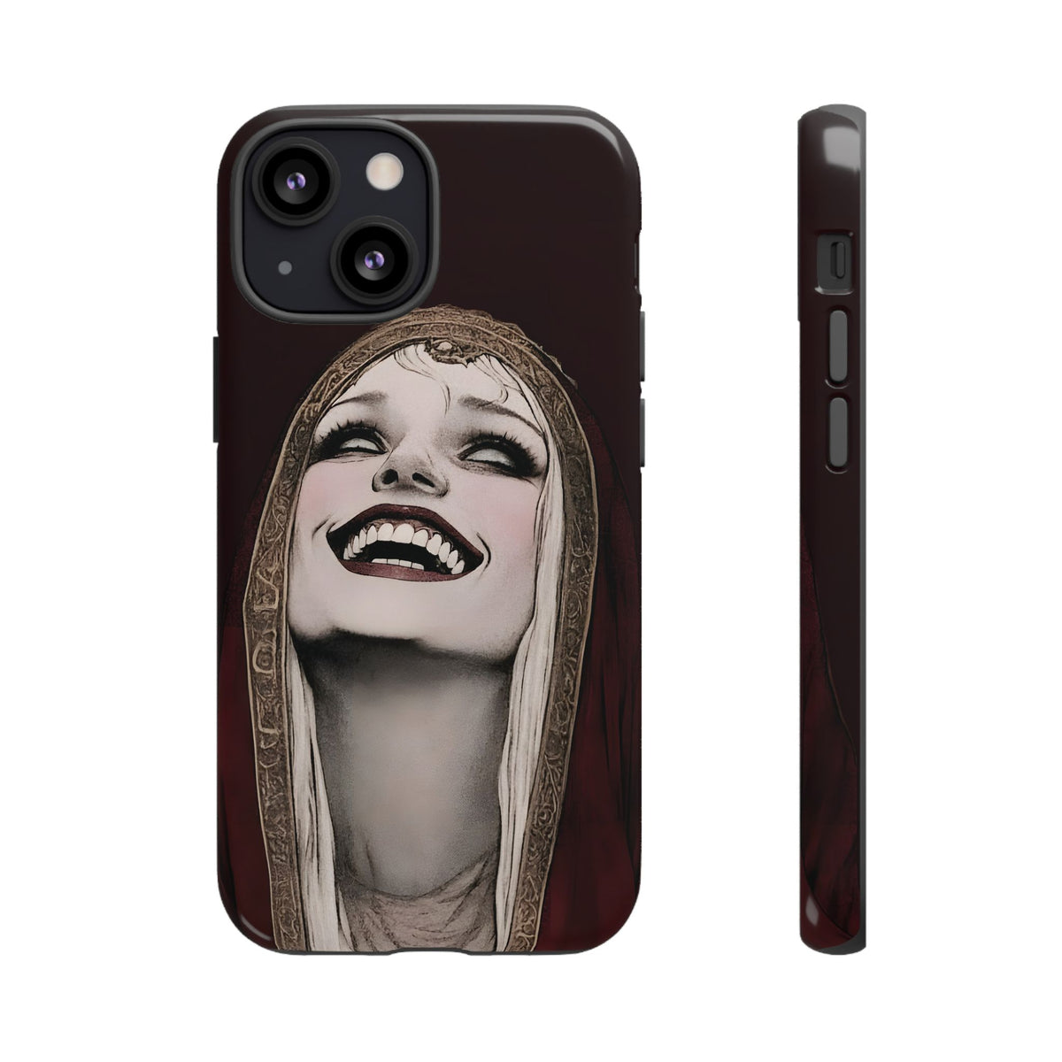 Phone Case — Gothic Laughing Nun Dark Art Protective Cover
