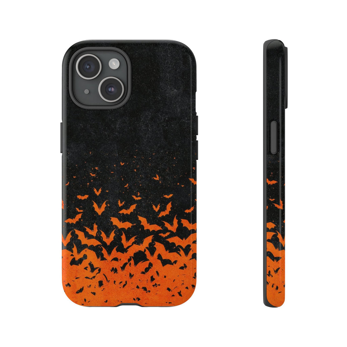 Halloween Orange Bat Swarm Phone Case — Tough Protective iPhone Cover