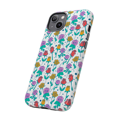 Floral Garden Tough Phone Case — Colorful Rose Pattern