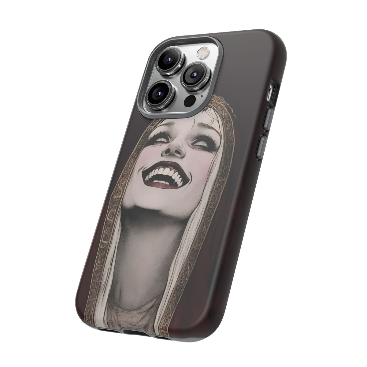 Phone Case — Gothic Laughing Nun Dark Art Protective Cover