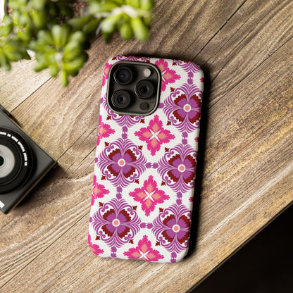 Pink Tile Floral Phone Case