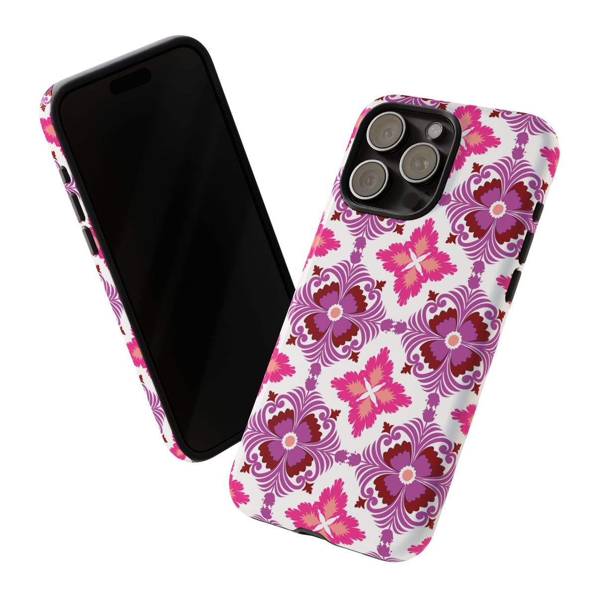 Pink Tile Floral Phone Case