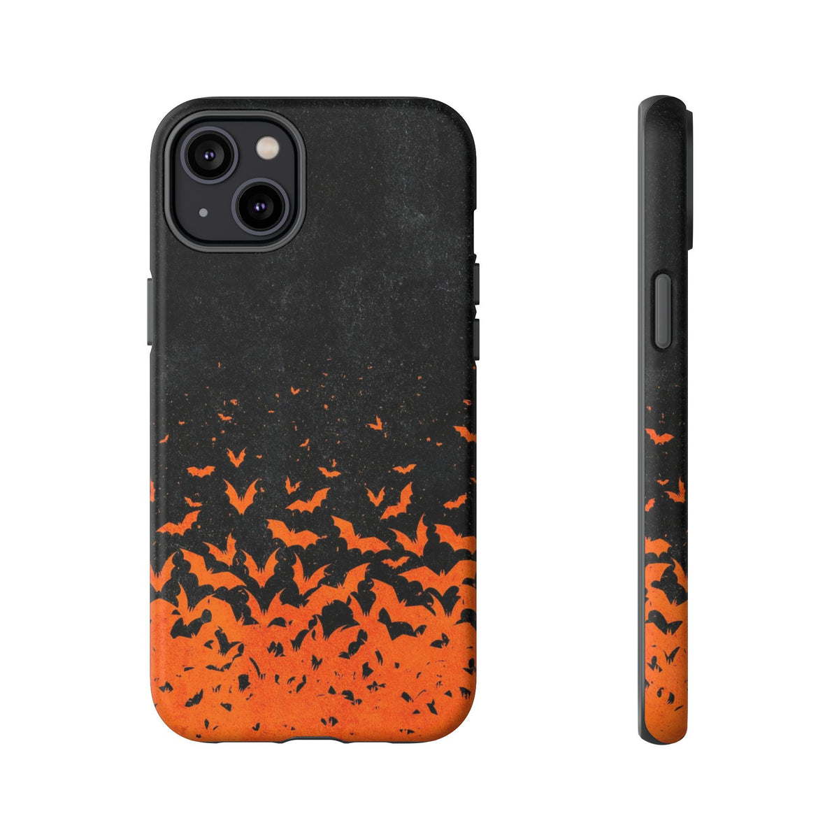 Halloween Orange Bat Swarm Phone Case — Tough Protective iPhone Cover