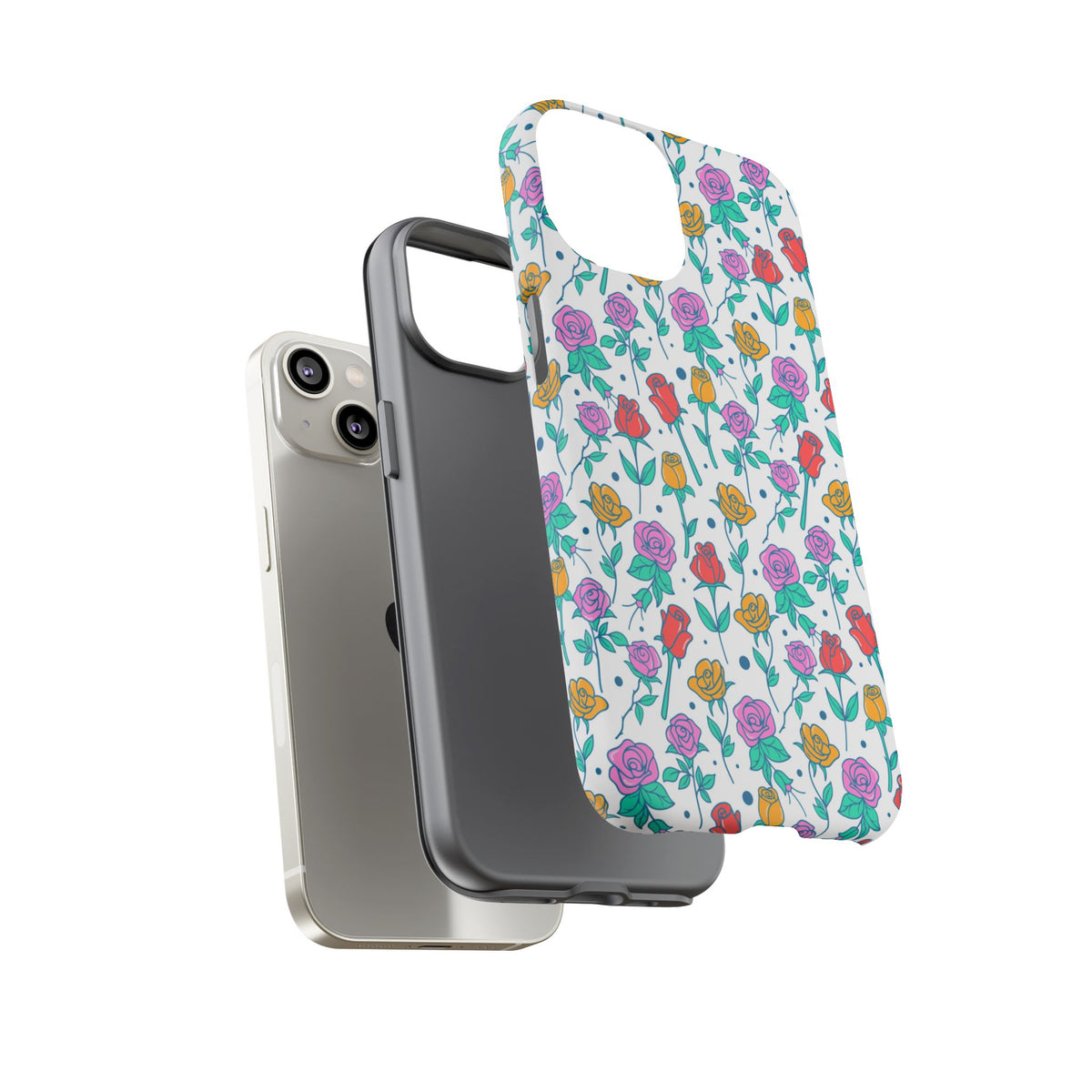 Floral Garden Tough Phone Case — Colorful Rose Pattern