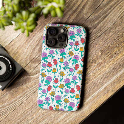 Floral Garden Tough Phone Case — Colorful Rose Pattern