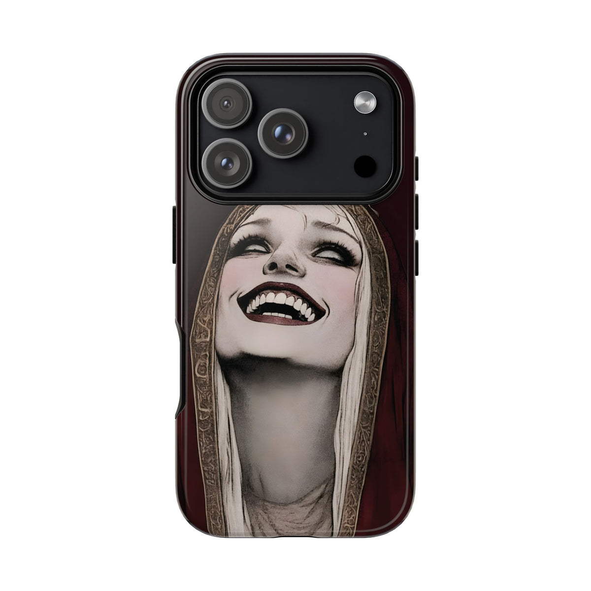 Phone Case — Gothic Laughing Nun Dark Art Protective Cover