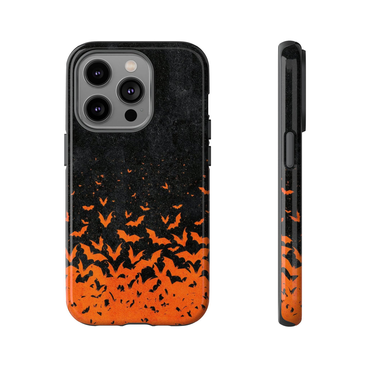 Halloween Orange Bat Swarm Phone Case — Tough Protective iPhone Cover