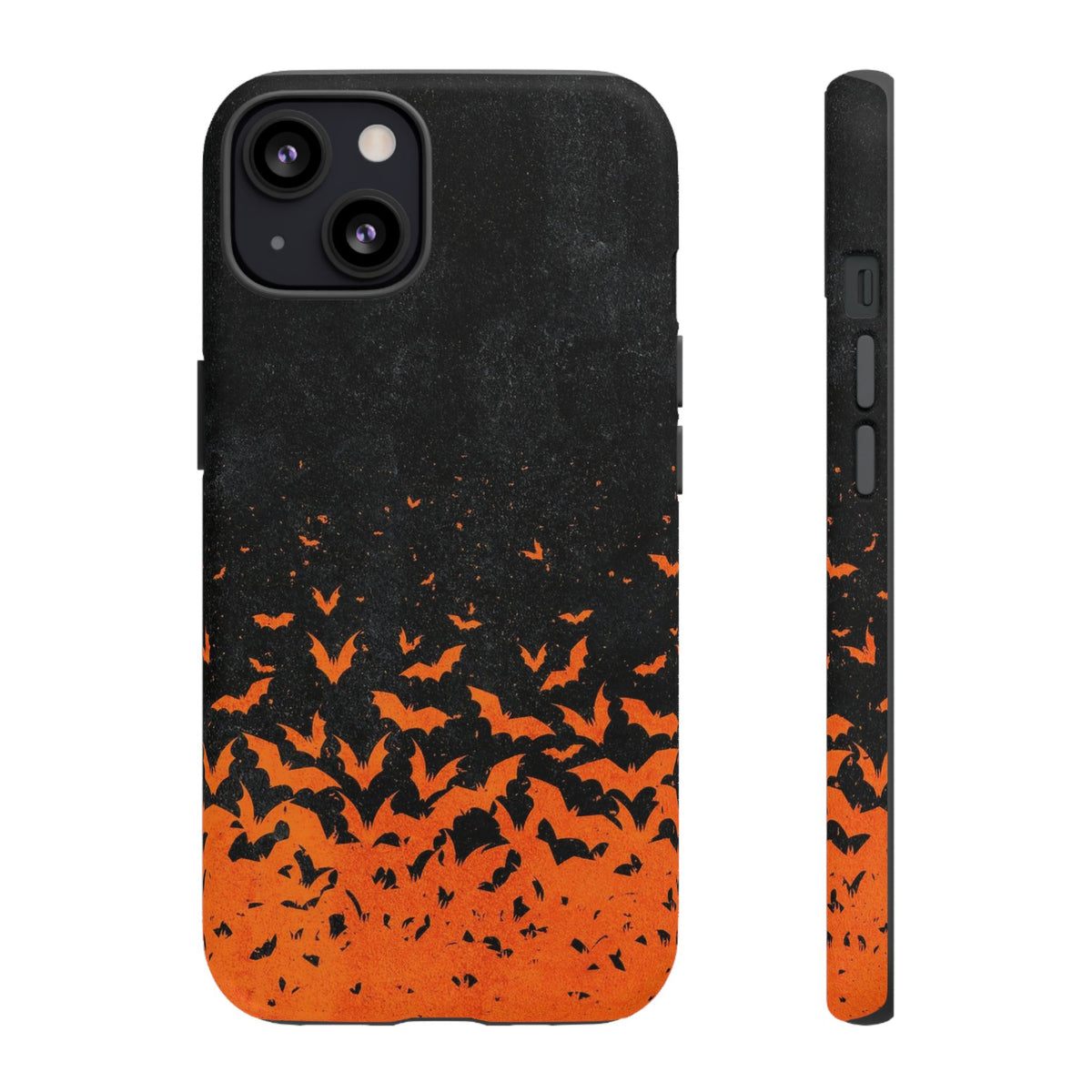 Halloween Orange Bat Swarm Phone Case — Tough Protective iPhone Cover