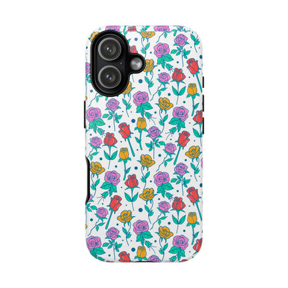 Floral Garden Tough Phone Case — Colorful Rose Pattern