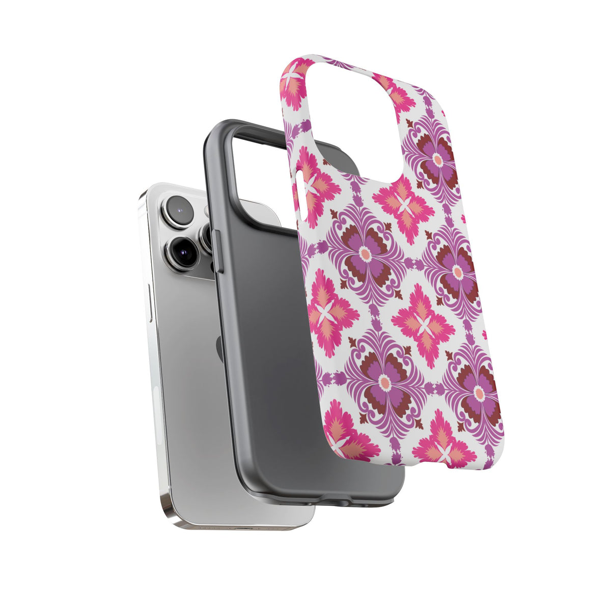 Pink Tile Floral Phone Case