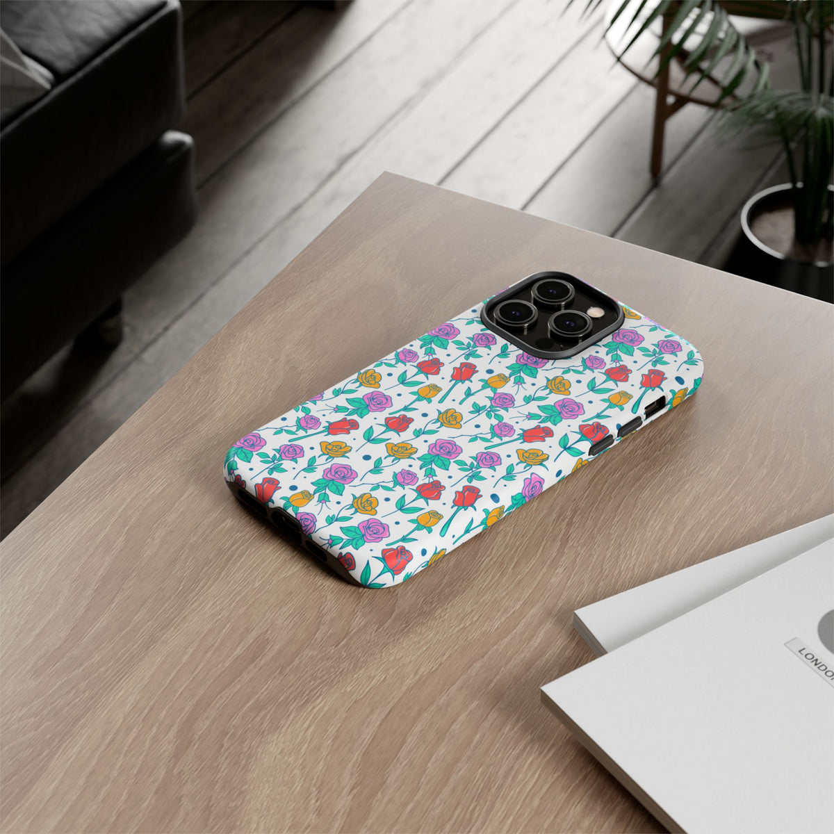 Floral Garden Tough Phone Case — Colorful Rose Pattern