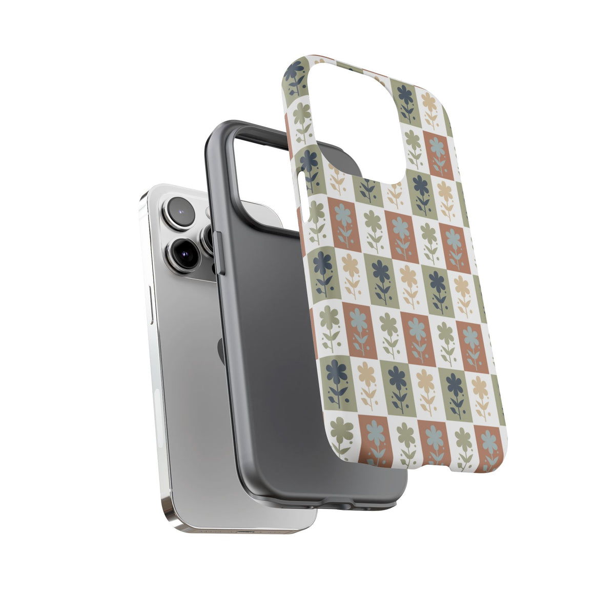 Floral Patchwork Tough Case — Retro Boho Phone Cover
