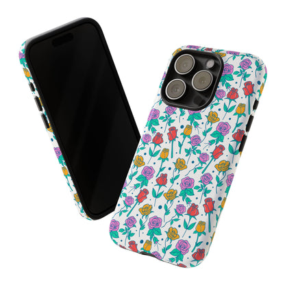 Floral Garden Tough Phone Case — Colorful Rose Pattern