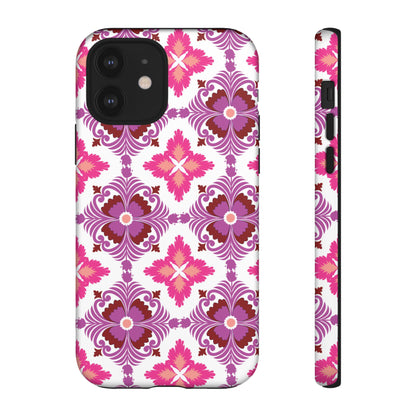 Pink Tile Floral Phone Case