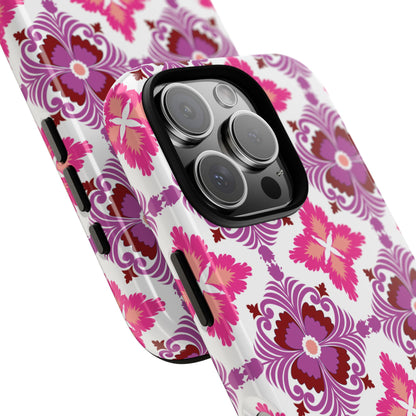 Pink Tile Floral Phone Case