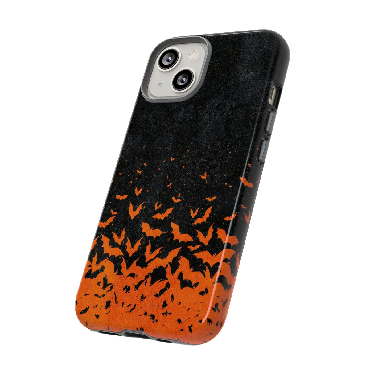 Halloween Orange Bat Swarm Phone Case — Tough Protective iPhone Cover