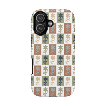 Floral Patchwork Tough Case — Retro Boho Phone Cover