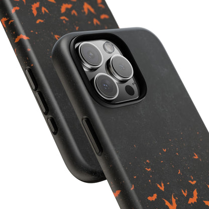 Halloween Orange Bat Swarm Phone Case — Tough Protective iPhone Cover