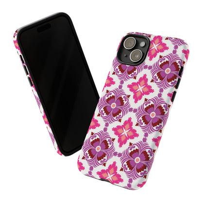 Pink Tile Floral Phone Case