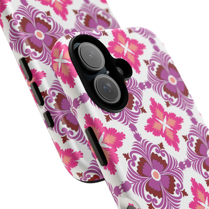 Pink Tile Floral Phone Case