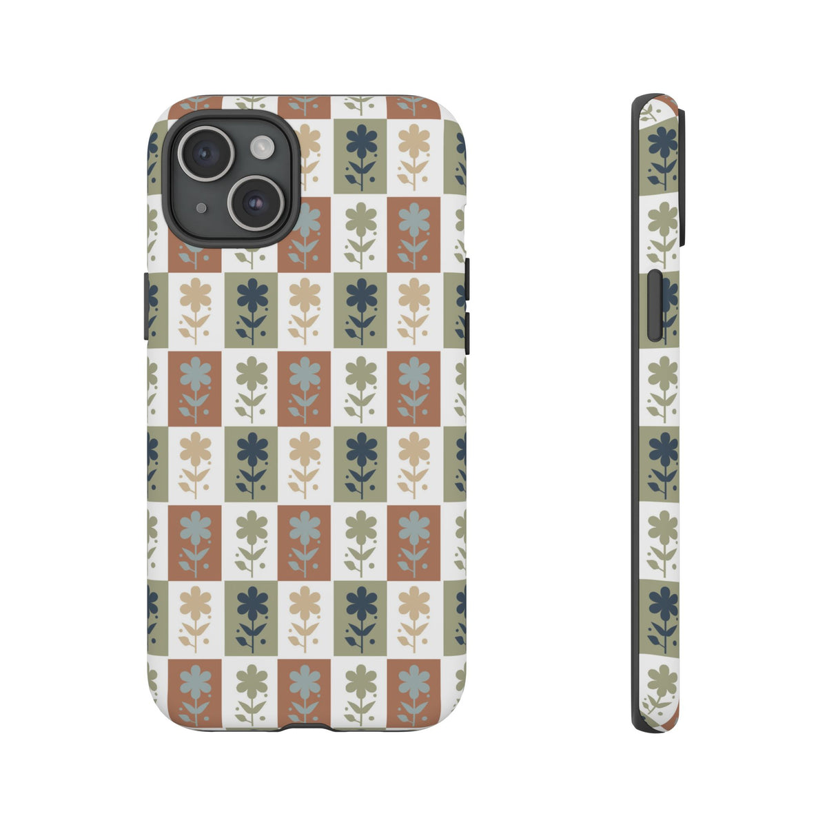 Floral Patchwork Tough Case — Retro Boho Phone Cover