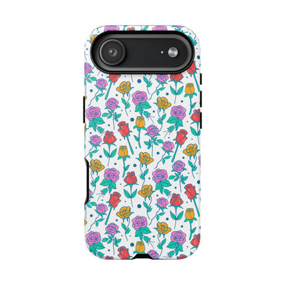Floral Garden Tough Phone Case — Colorful Rose Pattern